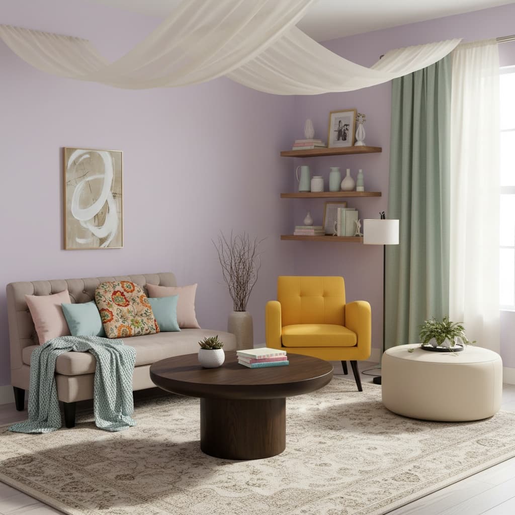 Design a Rustic Living Room with Soft Pastels: A Beginner's Guide